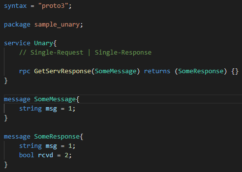 Protobuf sample code
